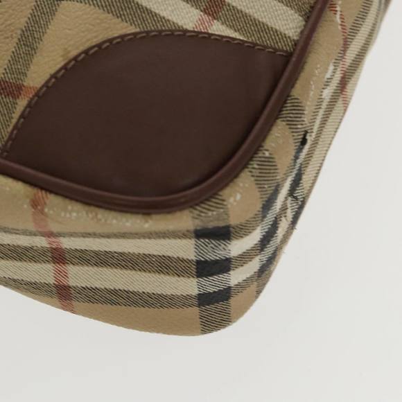 Burberrys Nova Check Hand Bag PVC Beige Gold Auth 101041 - Picture 16 of 16